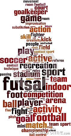 Futsal word cloud Vector Illustration