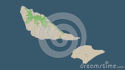 Futuna Island - Wallis and Futuna highlighted. Topo standard Stock Photo