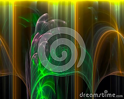 Future abstract digital shape style action poster magic fractal, fantasy texture design, magic Stock Photo