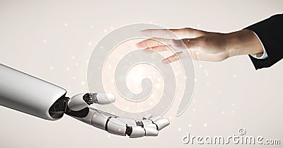 Future artificial intelligence robot and cyborg Stock Photo
