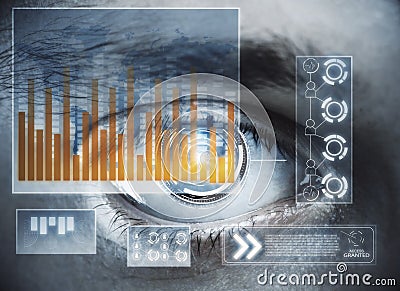 Future and biometrics concept Stock Photo