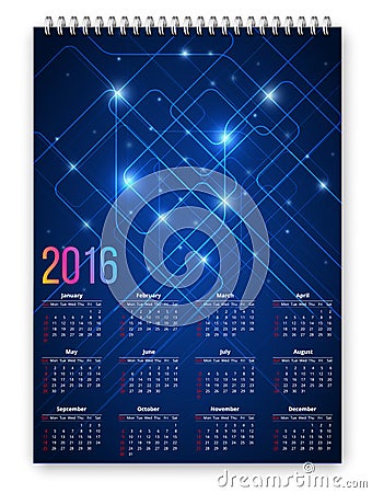Future Calendar Stock Vector - Image: 59894236