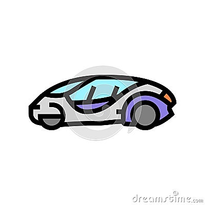 future car self vehicle color icon vector illustration Vector Illustration