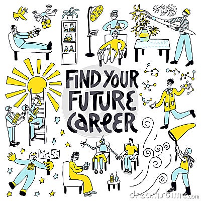 Best Careers for the future Vector Illustration