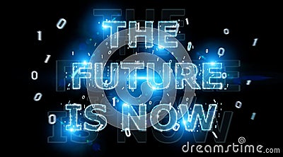 Future decision text interface 3D rendering Stock Photo
