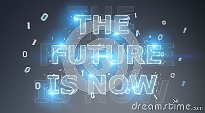 Future decision text interface 3D rendering Stock Photo