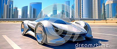 Future electric car, AI generated Stock Photo