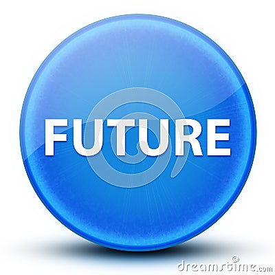 Future eyeball glossy elegant blue round button abstract Cartoon Illustration