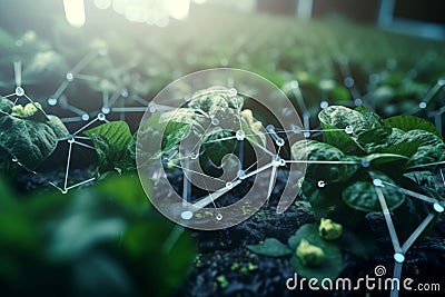 The Future of Farming: AI-Powered Agricultural Revolution Stock Photo