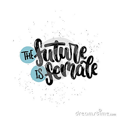 The future is female Vector Illustration