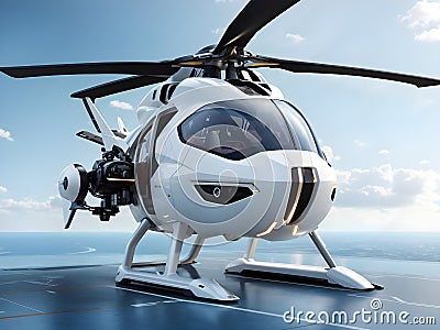 Future Flight: Cutting-Edge Helicopter Technology Unleashed Stock Photo