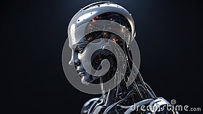 The Future of Intelligence: Artificial Intelligence in Action. Generative AI Stock Photo