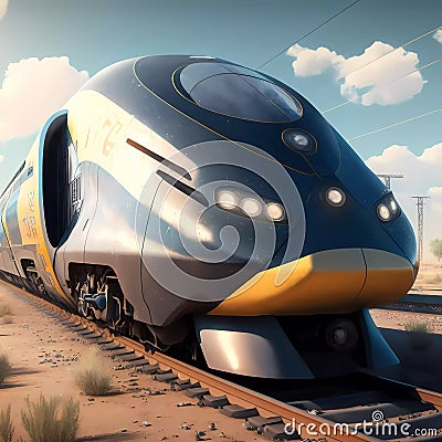 The future of passenger trains, the passenger train of the future Stock Photo