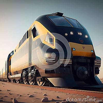The future of passenger trains, the passenger train of the future Stock Photo