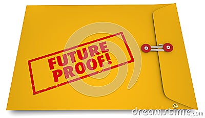 Future Proof Envelope Stamp Lasting Product Plans 3d Illustration Stock Photo