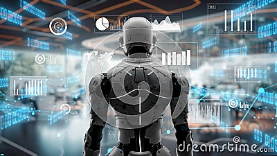 Future robot engineering LLM artificial intelligence AI solutions with LISP Cartoon Illustration