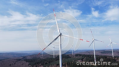 The future starts now Wind turbines Stock Photo