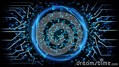 Future Technology Cyber Concept Background. Abstract Hi Speed Digital Design. Security Network Backdrop. Vector Vector Illustration