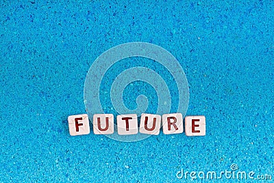Future word on stone Stock Photo