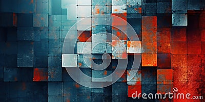 Futuristic abstract backdrop: high-tech elements, precision patterns, vibrant hues. Luminescent lines merge innovation Stock Photo