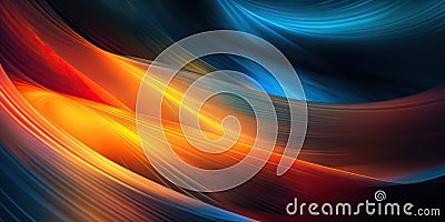 Futuristic abstract backdrop: high-tech elements, precision patterns, vibrant hues. Luminescent lines merge innovation Stock Photo