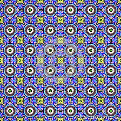 Futuristic abstract geometric seamless pattern with multicolored fractal ornament Stock Photo