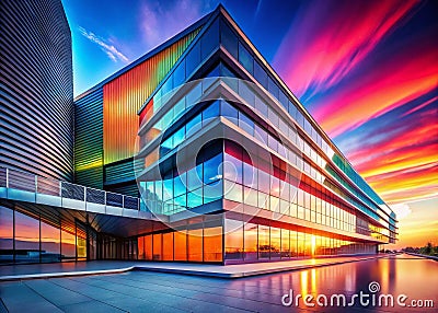 Futuristic Architectural Gradient Background Exploring Modern Building Design Textures in a Stunning Abstract Visual Stock Photo