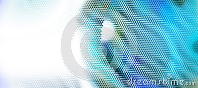 Futuristic background, digital tech minimalism. Hexagons, honeycomb, abstract white blue composition. Technology design. Light Cartoon Illustration