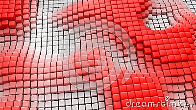 A futuristic background image with cubes Stock Photo