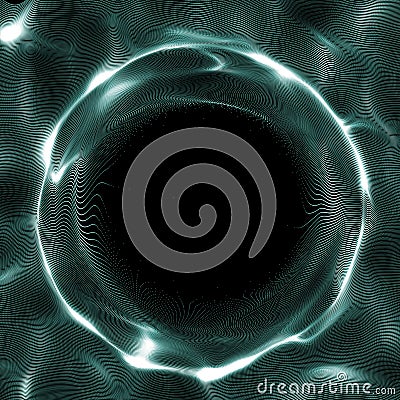 Futuristic Background. Lightning vortex background. 3D render illustrator. Abstract Tunnel. Futuristic Style. Turning Stock Photo