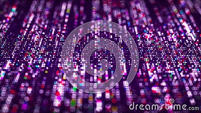 Futuristic background from purple shining dots. Abstract mesh background. Big data visualization. 3D rendering Stock Photo