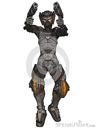 Futuristic Battle Suit Stock Photo