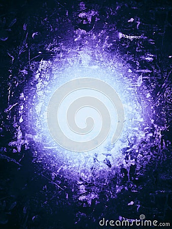 Futuristic Bright Light Sparkling, Bursting, and Exploding Out with Textured Surrounding and Dark Outers - Computer Graphic Stock Photo