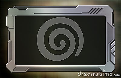 Futuristic Brushed aluminum Tablet Device Stock Photo