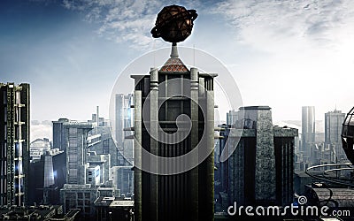 Futuristic Building City Stock Photo