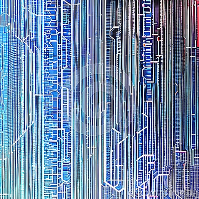 1003 Futuristic Circuitry: A futuristic and sci-fi-inspired background featuring circuitry patterns in sleek and high-tech color Stock Photo