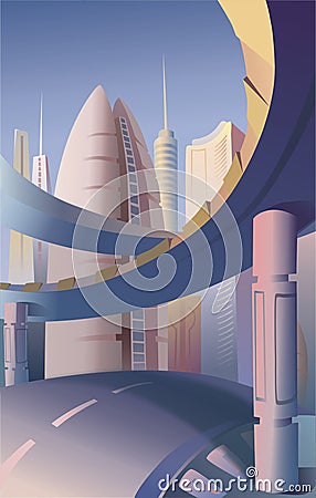 Futuristic City Stock Photo