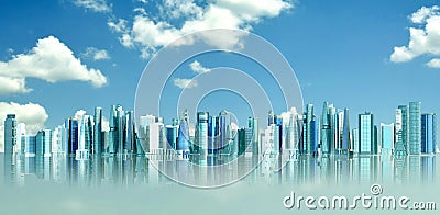 Futuristic City Stock Photo