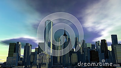 Futuristic city Stock Photo