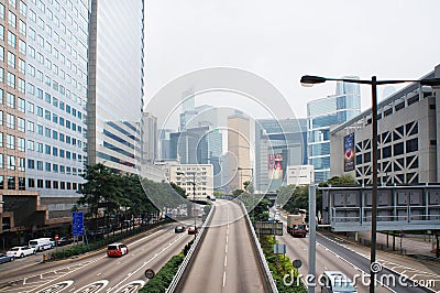 Futuristic city Hong Kong Editorial Stock Photo