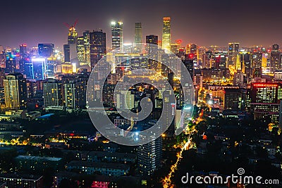 Futuristic city at night Editorial Stock Photo