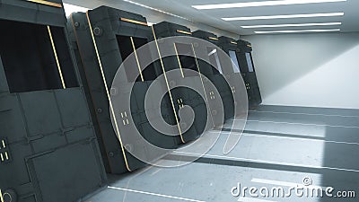 Futuristic clone machine Stock Photo