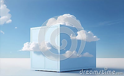 A futuristic Cloud Networking for business and technology Stock Photo