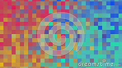 Futuristic colorful retro cubic pixel background. Stock Photo