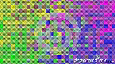 Futuristic colorful retro cubic pixel background. Stock Photo