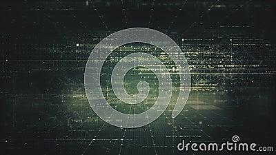 Cryptographic Matrix Blockchain Data Simulation Stock Photo