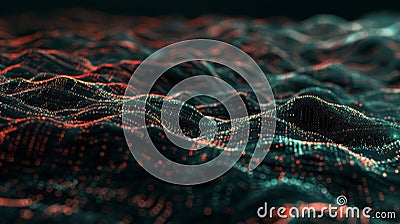Futuristic Cyber Space Background for Tech and Security Concepts Generative AI Cartoon Illustration