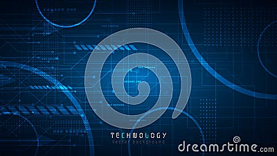 Futuristic cyberspace blue abstract technology background;speed internet technology copy space background;technology communication Vector Illustration