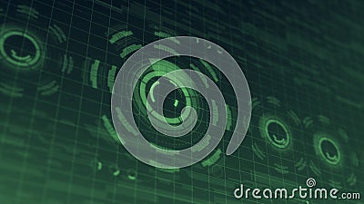 Futuristic digital HUD Technology user interface, Radar screen with various technology elements business communication Stock Photo