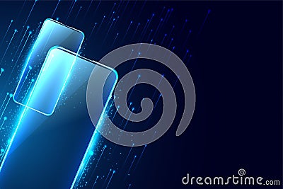 Futuristic digital mobile concept digital technology background Vector Illustration